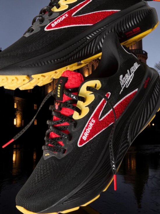 Brooks Ghost 17 Disney x Mickey Mouse Mens Running Shoes Black/Red (NEW)